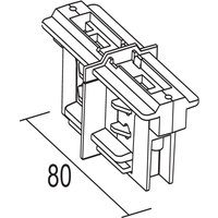 Ivela connecteur électronique longitudinal, noir
