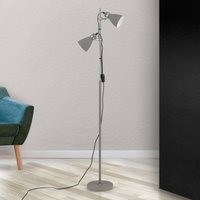 ORION School floor lamp with two spotlights, grey