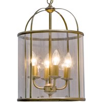 Steinhauer Hänglampa Pimpernel, Ø 32 cm, brons, klart glas