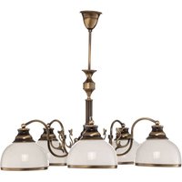 Jupiter Petro pendant light with glass shades, 5-bulb