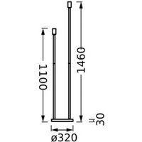 OSRAM golvlampa DECOR STICK, beige, höjd 146 cm, 2 x E27