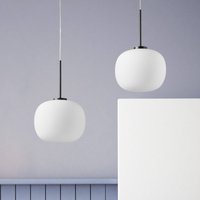 miloox by Sforzin Bombo pendant light, 2-bulb, white, glass, decentralised