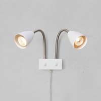 Markslöjd Vägglampa Ciro, vit, metall, stickkontakt, GU10