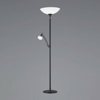 BANKAMP Opera LED-uplight-golvlampa, läsarm, svart