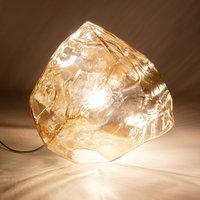 KARE Aura table lamp, amber, glass, Ø 30 cm, E27