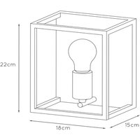Lucide Applique murale Arthur à cadre métallique, noire
