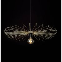 Nowodvorski Lighting Pendellampa Umbrella i platt form, guld