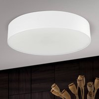 ORION Ufo ceiling light with a linen lampshade, white