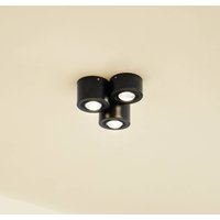 Lindby Downlight Jyla, 3 lampor, matt svart, GX53
