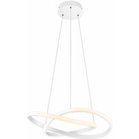 Reality Leuchten Course LED-pendellampa, matt vit, 4.000 K, Ø 60 cm, metall