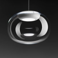 Stilnovo La Mariée LED hanging light, transparent/white