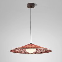 Bover Utomhushänglampa Nans Balis S/55, brun/röd