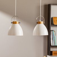 Lamkur Bergen pendant light, 2-bulb, white