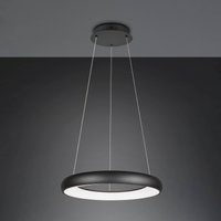 Trio Lighting LED pendant light Cardona, Ø 62 cm, black, CCT, metal