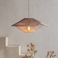 GOOD & MOJO hänglampa Lumbini, Ø50 cm, ljusgrå, papperssladd