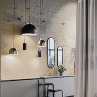 Suspension AYTM Luceo, ronde, noire, Ø 45 cm