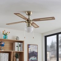Lindby Ventilateur de plafond avec lumière Rakan, silencieux, Ø 106 cm