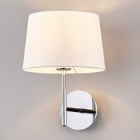 Lucande Pretty wall lamp Dorothea with white fabric shade