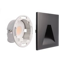 Oprawa wpuszczana ścienna LED SET Alwaid czarna 8x8 cm kąt 2,700 K