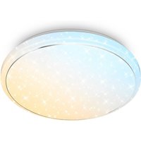 Briloner LED-taklampa Star, vit, stjärndekor, CCT, dimbar