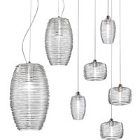 Vistosi LED-pendellampa Damasco klar Ø 12 cm