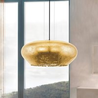 EGLO Stars of Light Priorat pendant light, glass, gold-coloured