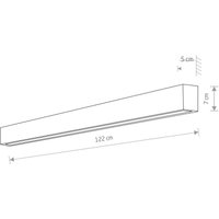 Nowodvorski Lighting Vägglampa Straight L, 122 cm, grafit