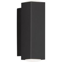 FISCHER & HONSEL Applique murale LED Carlo, forme parallélépipédique, up/down noir