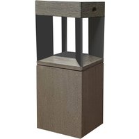 Les Jardins Teckalu LED solar pillar lamp sensor teak/black