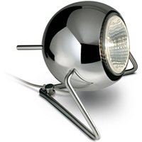 Fabbian Beluga stål krom-bordslampa, Ø 9 cm