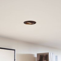 PRIOS takinbyggnadslampa Fibur, brons, zink, Ø 8,2 cm, 3-pack