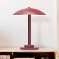 Aluminor Chicago bordslampa, rund skärm, röd