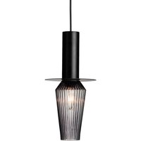 DESIGN BY US Harakiri pendant light, black/smoke grey