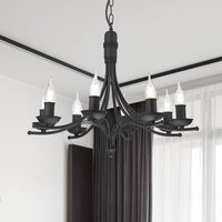Lamkur Chandelier Kandela, 8-bulb, black