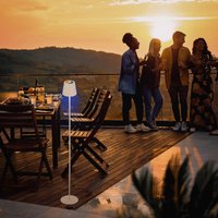 Briloner Coloris LED rechargeable floor lamp, white, RGB, dimmable, IP44, USB