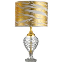 Cremasco Gold-coloured Belle Epoque table lamp w glass base