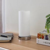 Lindby bordslampa E14, vit, glas, 24 cm, dimbar, E14