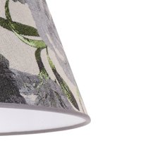 Duolla Abat-jour Sofia hauteur 21 cm, motif floral gris