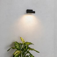 FARO BARCELONA Balic Utomhusvägglampa LED, svart, aluminium, bredd 15 cm
