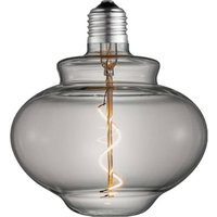 Lucande LED bell lamp, E27 4W, Ø 16 cm, 1800K, smoke