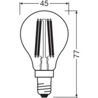 OSRAM LED bulb drop E14 1.2W filament LED bulb 4000K 255lm