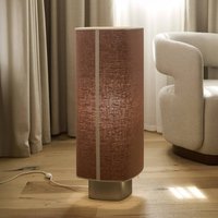MARKET SET Dolce floor lamp, cork brown, linen, E27