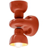 Ferroluce Berimbau vägglampa, orange, 2 ljus