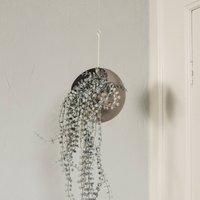 AYTM Globe hanging flower pot, Ø 21 cm, grey, aluminium