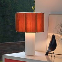 LZF LAMPS LZF Kactos table lamp, cherry wood colour/white, height 52 cm