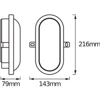 Applique d'extérieur LED OSRAM BULKHEAD, blanche 11 W plastique IP54