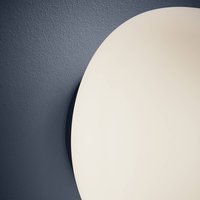 FRANDSEN vägglampa Supernate, Ø 28 cm, vit/opal, strömbrytare