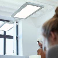 Waldmann Lampadaire LED Yara.double 4 000K, BT, LTX, argent