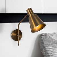Opviq Vägglampa Sivani MR-663, antikguld, metall, Ø 15 cm