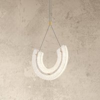 Zambelis LED pendant light 23030, 1-bulb, 3,000 K, glass, golden